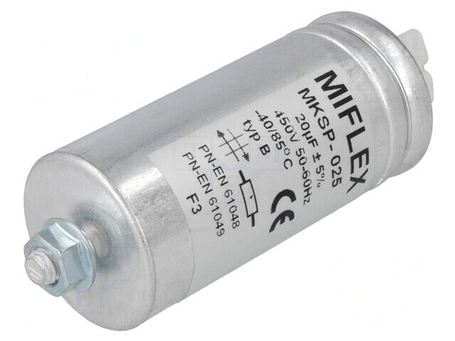 Condensator Lămpi Descărcare 20uF 450VAC