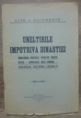 Uneltirile impotriva dinastiei// 1930 foto