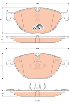 TRW GDB1838 COTEC set placute frana,frana disc foto