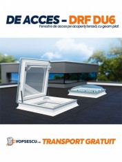 Fereastra de acces pe acoperis terasa, Fakro, model DRF DU6, cu geam plat foto