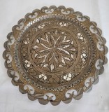 Tavita, farfurie veche , din metal, cu ornamente orientale