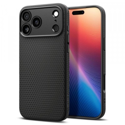 Husa pentru Apple iPhone 17 Pro Max, Spigen, Liquid Air, Neagra Mata foto