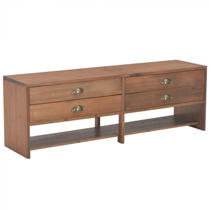 vidaXL Comodă TV cu 4 sertare, 120x30x40 cm, lemn masiv de brad 247621