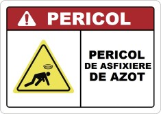 Placuta pericol de asfixiere de azot foto