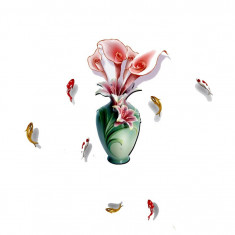 Sticker decorativ, Vaza cu flori, 65 cm, 814STK