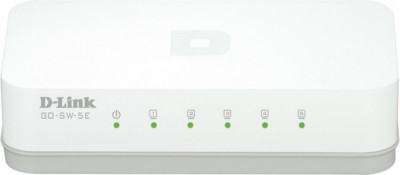 SWITCH D-LINK 5 porturi 10/100Mbps, carcasa plastic, &amp;quot;GO-SW-5E&amp;quot; (timbru verde 2 lei) foto