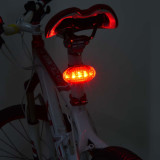 Stop spate bicicleta, 5 led-uri, impermeabil, 7 moduri iluminare, rosu, ESPERANZA
