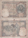 1941 ( 15 III ) , 5 francs ( P-77b.6 ) - Algeria