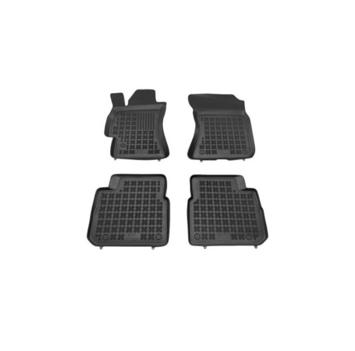 Set covorase auto din cauciuc SUBARU OUTBACK (BP), 09.2003-09.2009, presuri tip tavita, negru