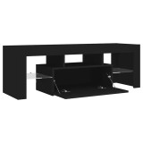 Comodă TV cu lumini LED, negru, 120x35x40 cm