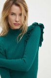 Cumpara ieftin Answear Lab pulover femei, culoarea verde, light, cu turtleneck