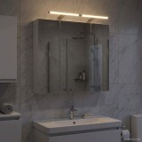 vidaXL Dulap cu oglindă pentru baie Alb 70 x 14,5 x 70 cm 889095