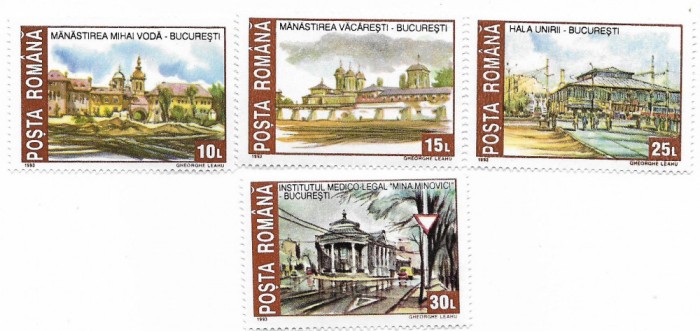 Monumente istorice distruse, 1993 (e) - serie completa, NEOBLITERATA
