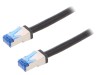 Cablu Patch S/FTP Cat 6a Logilink 10m Negru Dublu Ecranat