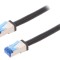 Cablu Patch S/FTP Cat 6a Negru 10m