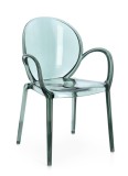 Cumpara ieftin Set 4 scaune policarbonat transparent verde menta Camilla 58x52x87 cm