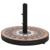 VidaXL Suport umbrelă de soare, cărămiziu și alb, rotund, 12 kg 362225