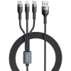 Cablu Incarcare USB - Lightning / USB Type-C / MicroUSB Remax Sury 2 Series, 3in1, 2A, RC-070th, 1.2 m, Negru