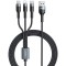 Cablu Incarcare USB - Lightning / USB Type-C / MicroUSB Remax Sury 2 Series, 3in1, 2A, RC-070th, 1.2 m, Negru