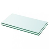 Rafturi sticla Gossi, 2 buc, 20x30 cm, transparent, suporta 15 kg, etajera perete, design modern