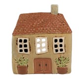 Cumpara ieftin Candela Casuta ceramica verde portocalie 17x10x19 cm