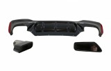Difuzor Bara Spate cu Tobe Ornamente Negre BMW Seria 5 G30 G31 (2017+) M5 Design Performance AutoTuning