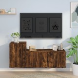 Cumpara ieftin Set dulapuri TV, 2 piese, stejar fumuriu, lemn prelucrat