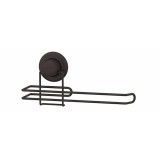 Cumpara ieftin Suport din metal pentru hartie si prosop, prindere mecanica sau cu ventuza, negru mat, SV461, 250 mm
