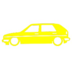Sticker Auto Volkswagen Golf Mk 2 Silueta Lateral