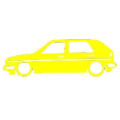 Sticker Auto Volkswagen Golf Mk 2 Silueta Lateral foto