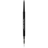 MUA Makeup Academy Brow Define creion spr&acirc;ncene precise cu pensula culoare Black 0,3 g