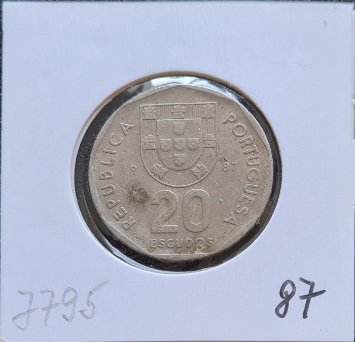 Portugalia 20 escudos 1987