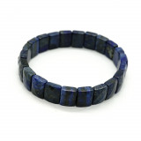 Bratara lata lapis lazuli pe elastic dreptunghiuri, Stonemania Bijou