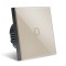 Intrerupator Smart Touch Techstar&reg;, Wireless 2.4GHz, Sticla Securizata, Design Modern, Iluminare LED, 1 Faza, Gold