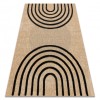 SPARK 0688 covor bej / negru - Geometric, sisal, structural, 180x270 cm