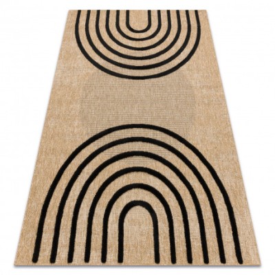 SPARK 0688 covor bej / negru - Geometric, sisal, structural, 180x270 cm foto