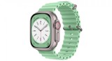 Curea Ceas SmartWatch pentru Apple Watch, bratara 22 mm, Silicon, sport, eleganta, rezistenta la indoituri, Comfy to Wear, Verde deschis