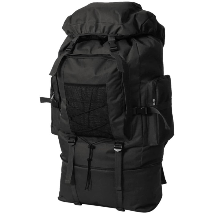 vidaXL Rucsac &icirc;n stil militar XXL 100 L, Negru