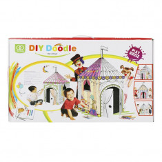 Casuta de colorat DIY Doodle, 147 x 102 cm, model circ foto