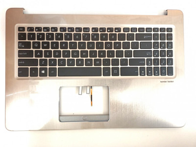 Carcasa superioara cu tastatura palmrest Laptop, Asus, VivoBook Pro 15 M580GD, M580VD, NX580GD, NX580VD, NX580VN, UX502VD, cu iluminare, layout US foto