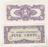 bnk bn Burma 5 centi (1942) unc