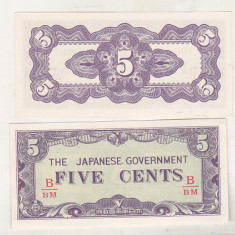 bnk bn Burma 5 centi (1942) unc