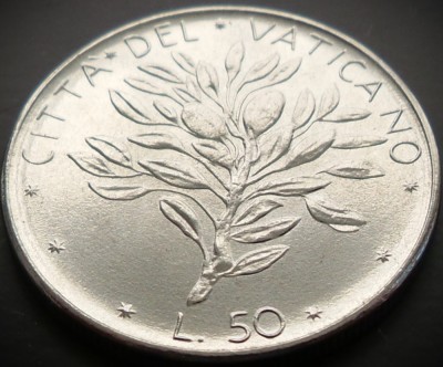 Moneda 50 LIRE - VATICAN, anul 1975 * cod 1981 - Papa Paul VI-lea = UNC foto
