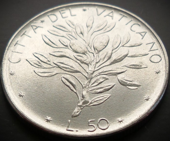 Moneda 50 LIRE - VATICAN, anul 1975 * cod 1981 - Papa Paul VI-lea = UNC