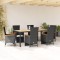 vidaXL Set mobilier de grădină cu perne, 7 piese, negru, poliratan 3277517