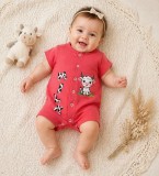 Salopeta de vara pentru bebelusi, corai, Milky (Marime Disponibila: 6 luni)