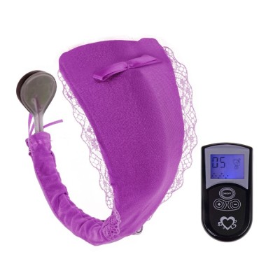 Bikini C-String Panty Vibe, 10 Moduri Vibratii, Remote Control, Mov foto