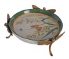 Fructiera Craquelle din portelan cu picioruse bronz ROC071, Decorative
