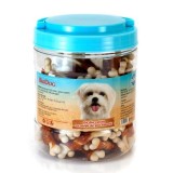 RECOMPENSE PENTRU CAINI BIODOG OS DIN CALCIU CU PIEPT DE PUI RASUCIT 500G