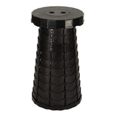 Scaun telescopic pliabil, pentru camping sau pescuit diametru 24.5 cm negru foto